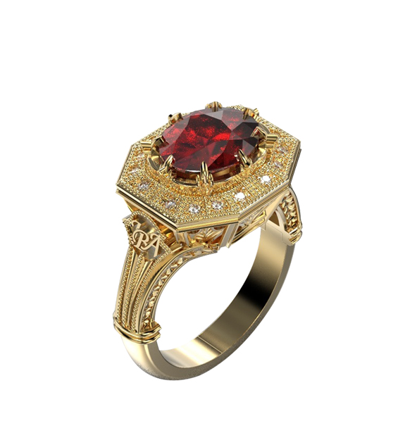 RUBY PERONALIZED RING