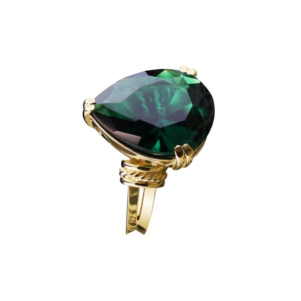 EMERALD PEAR SHAPE RING