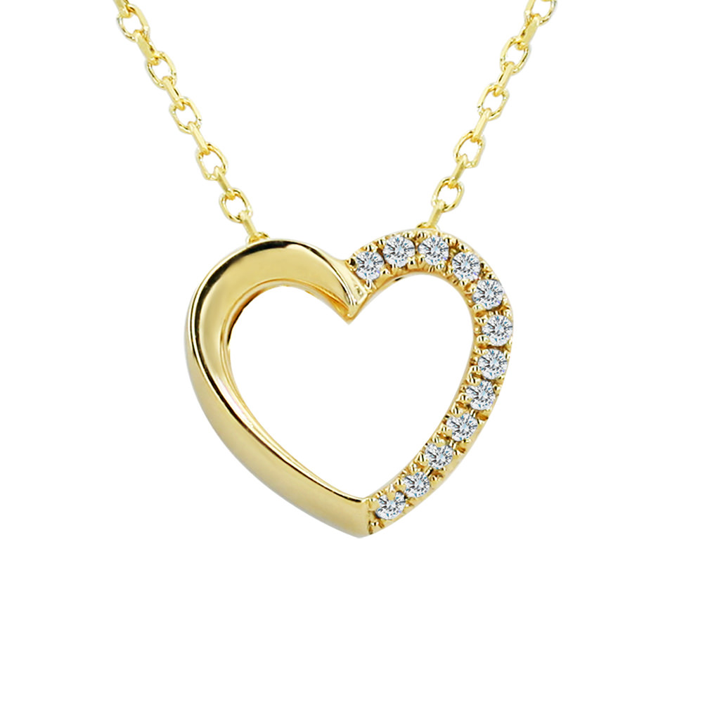 HEART HALD PAVE NECKLACE 