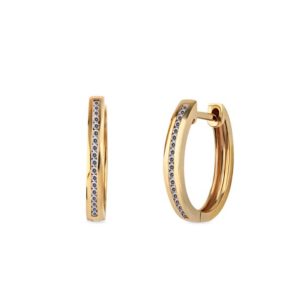 ROSE PAVE HOOP EARRINGS