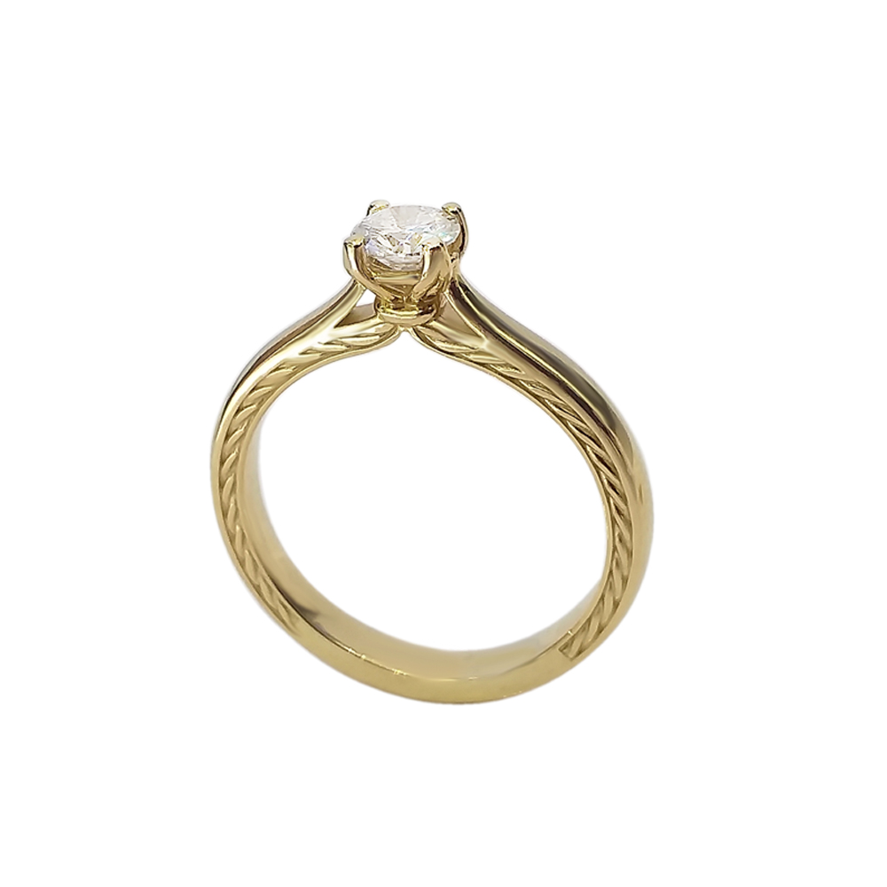 BRAID MOTIF SOLITAIRE RING