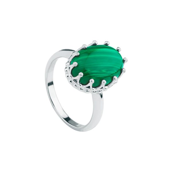 MALACHITE CROWN RING