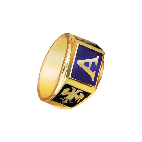 MEN INITIALS SYMBOLIC RING