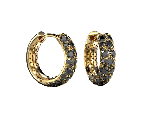 BLACK ZIRCONIUM EARRINGS