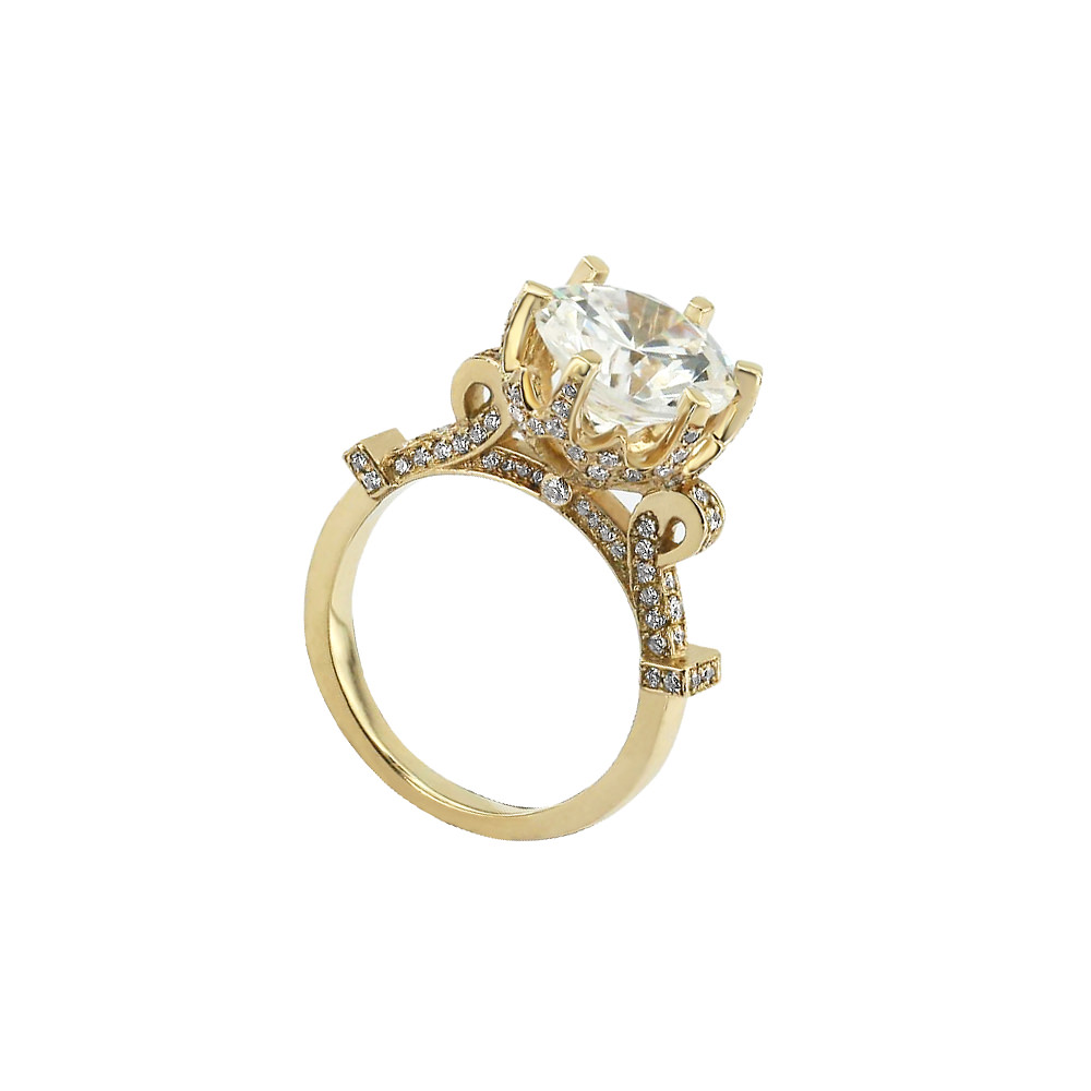 BIG CROWN SOLITAIRE RING 
