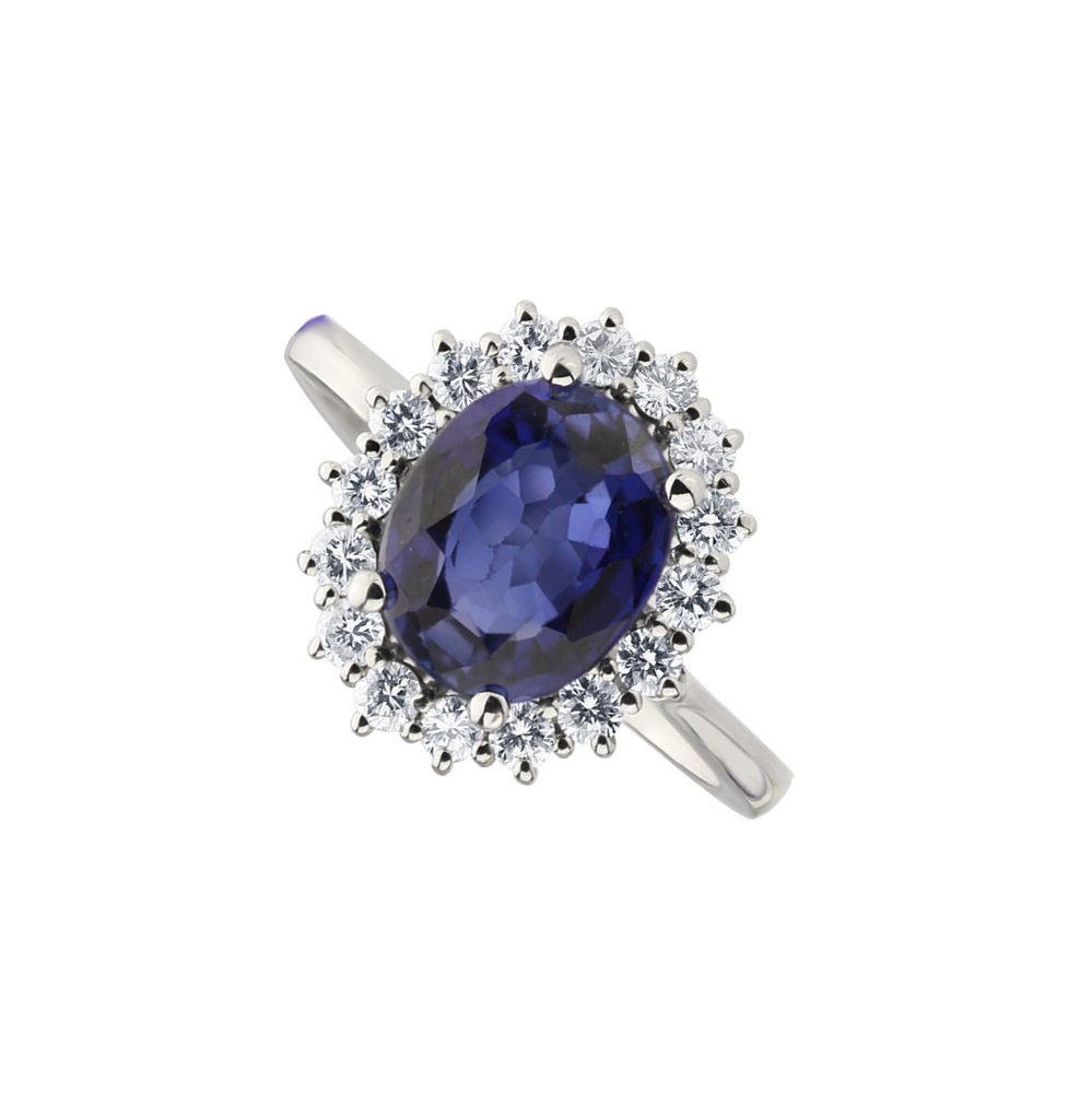 SAPPHIRE ROYAL HALO RING 