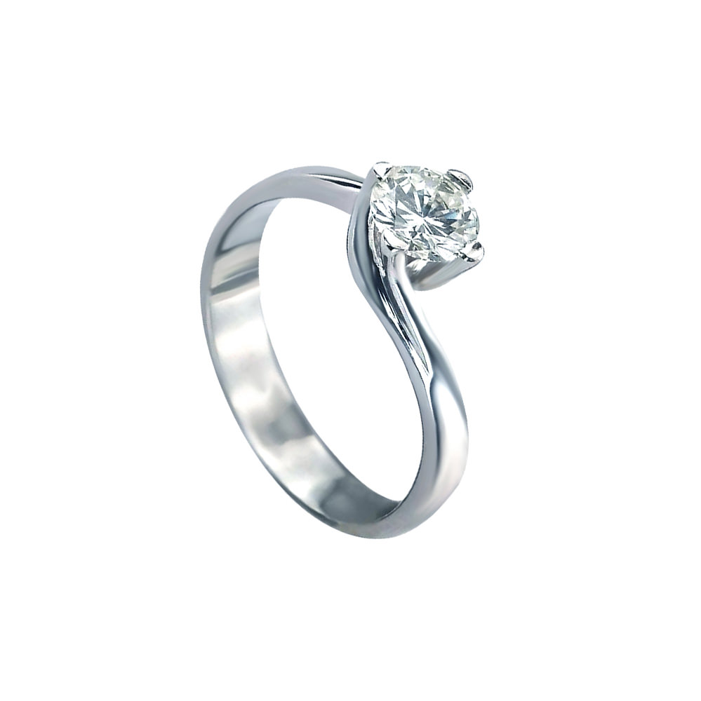 CLASSIC TWIST WHITE GOLD RING