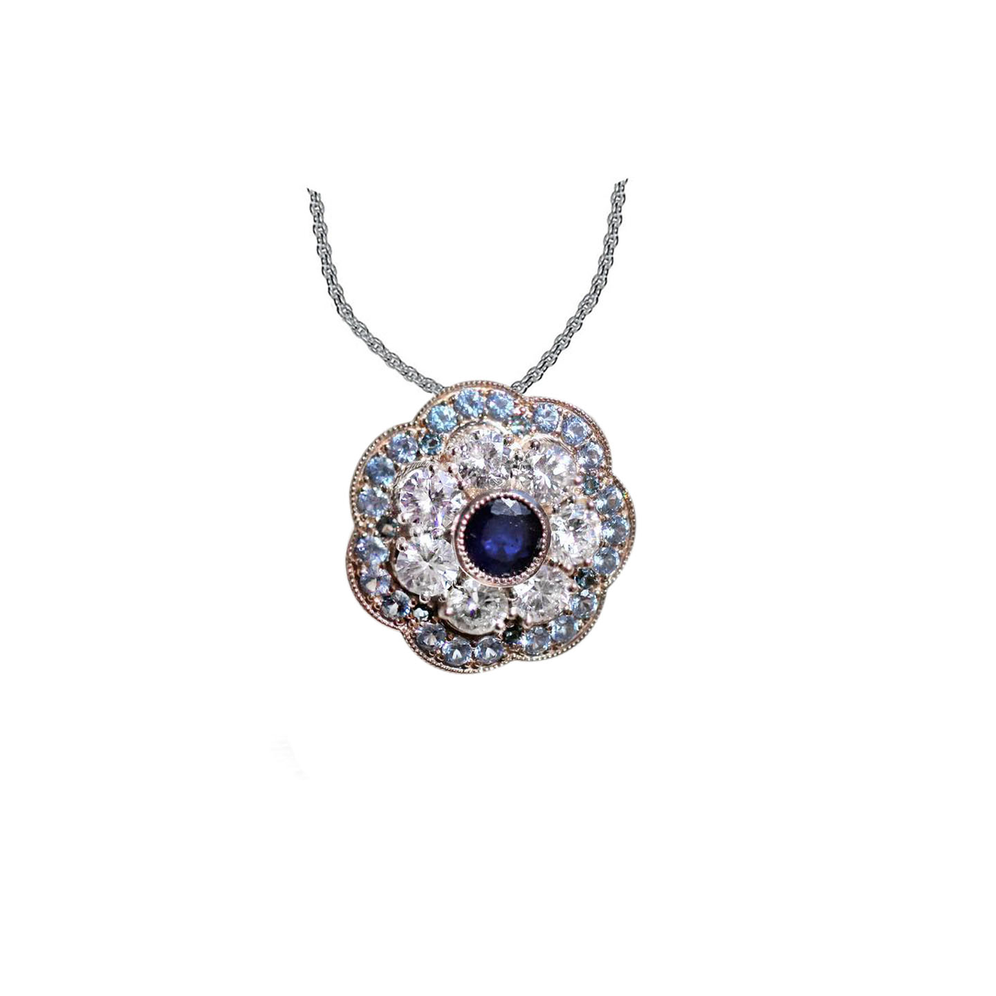 BLUE ROSE PENDANT