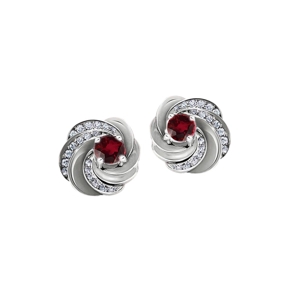 WIND RUBY EARRINGS 