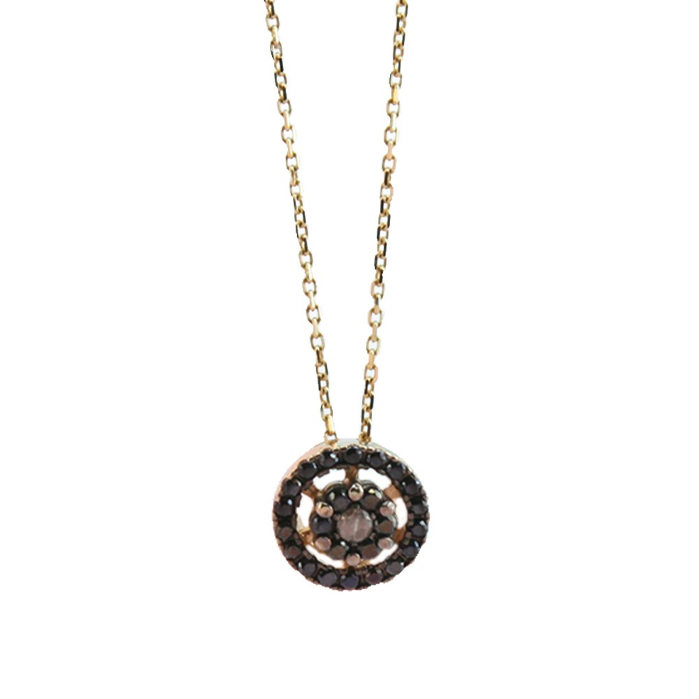 BLACK FLOWER PENDANT