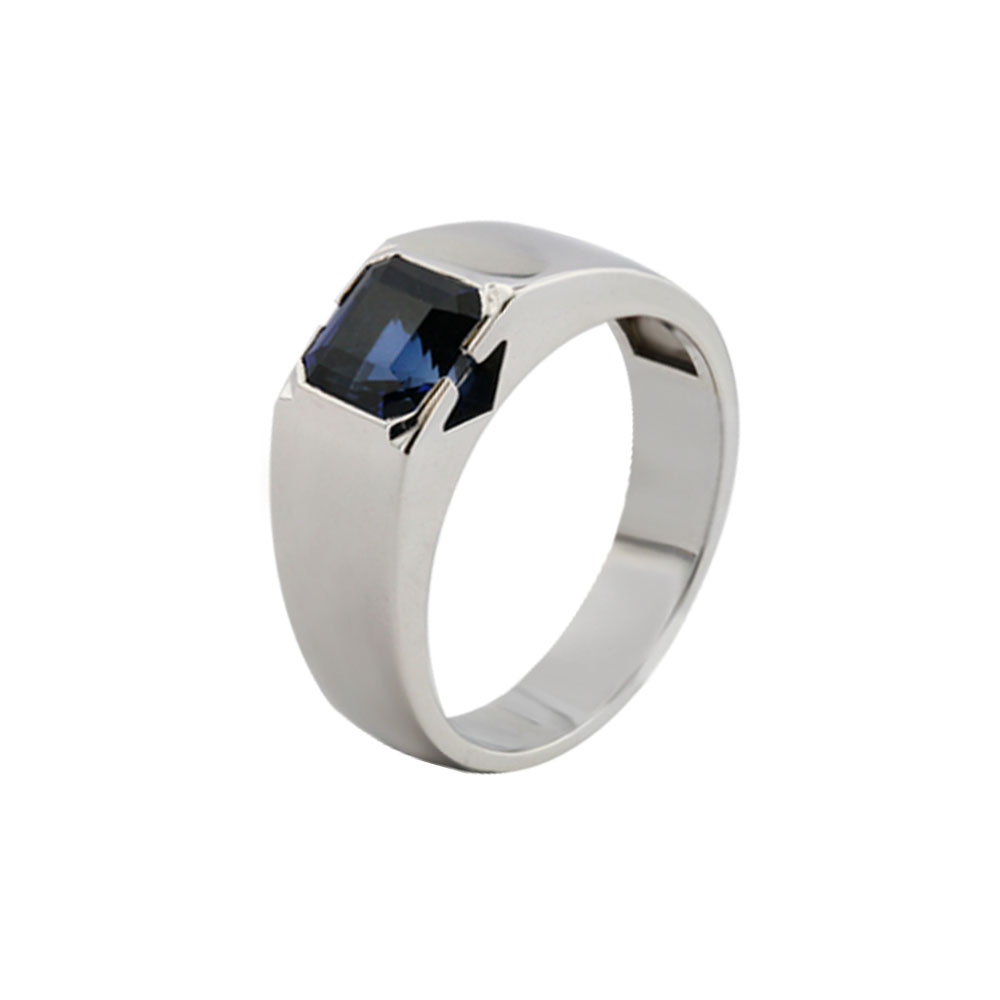 MEN CUSHION SAPPHIRE RING