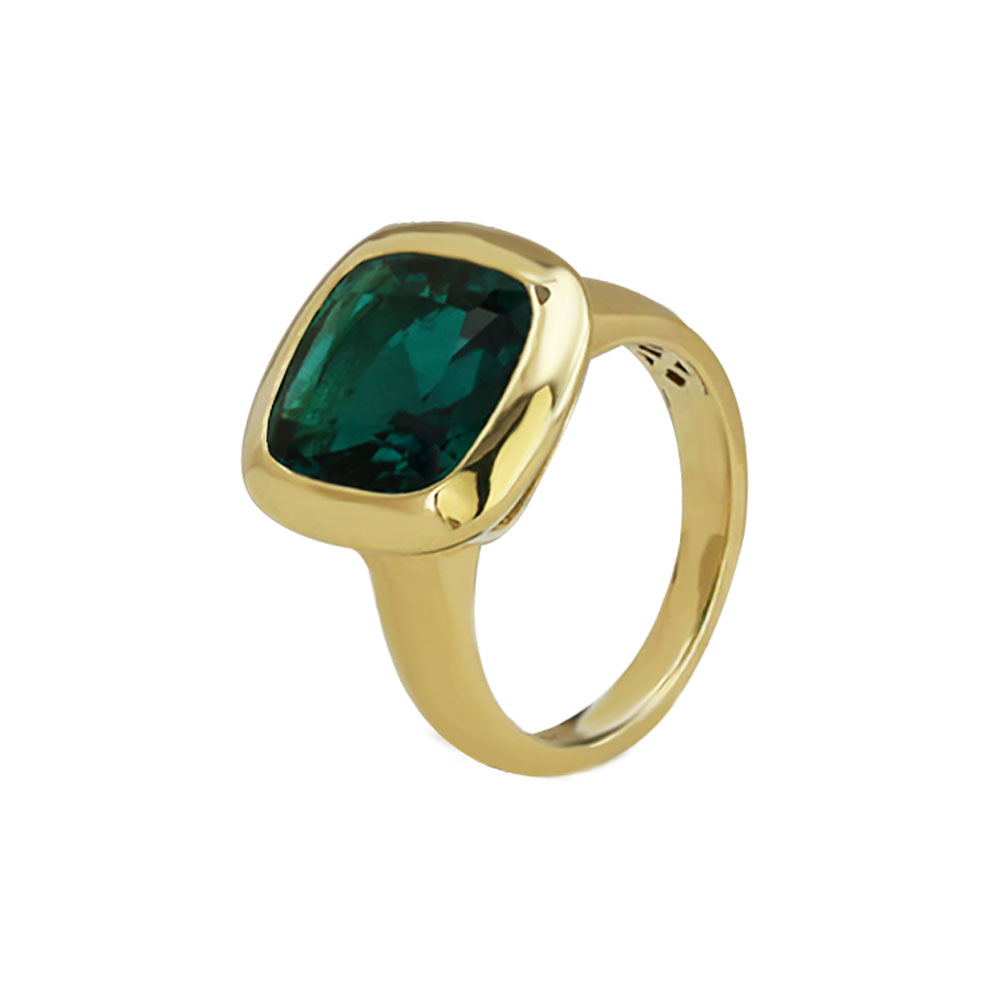 CUSHION EMERALD MODERN RING