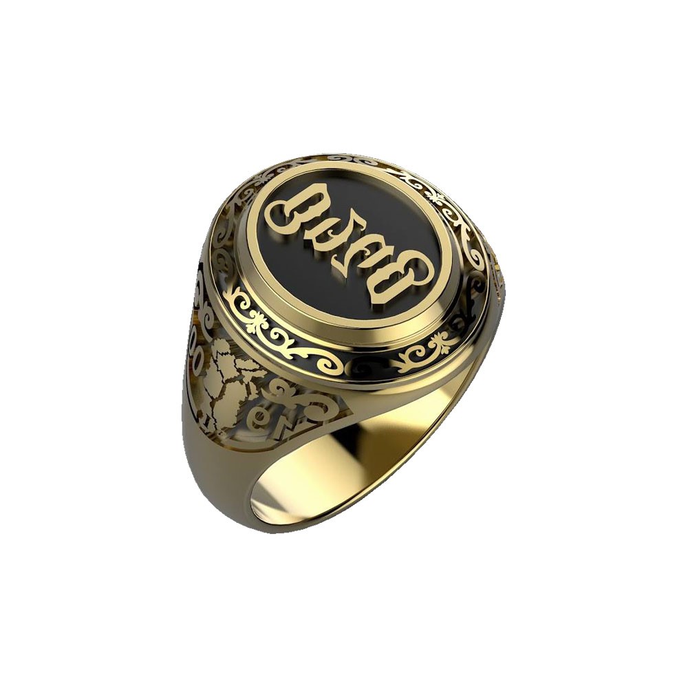 OVAL SHAPED PERSONALISED MEN RING