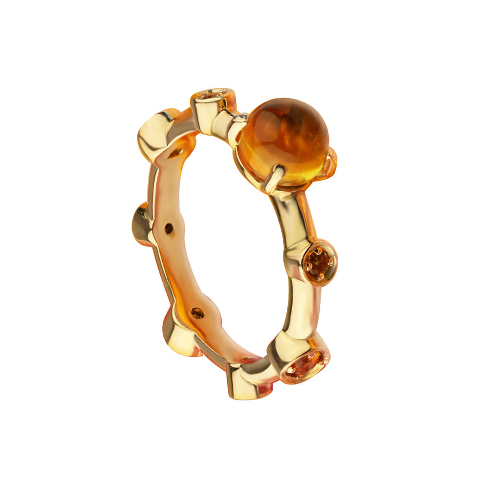 CITRINE  DROP RING