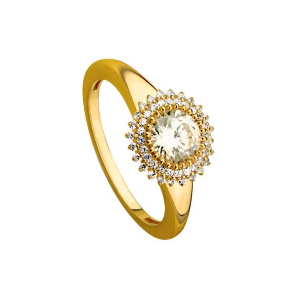 DOUBLE HALO SOLITAIRE RING
