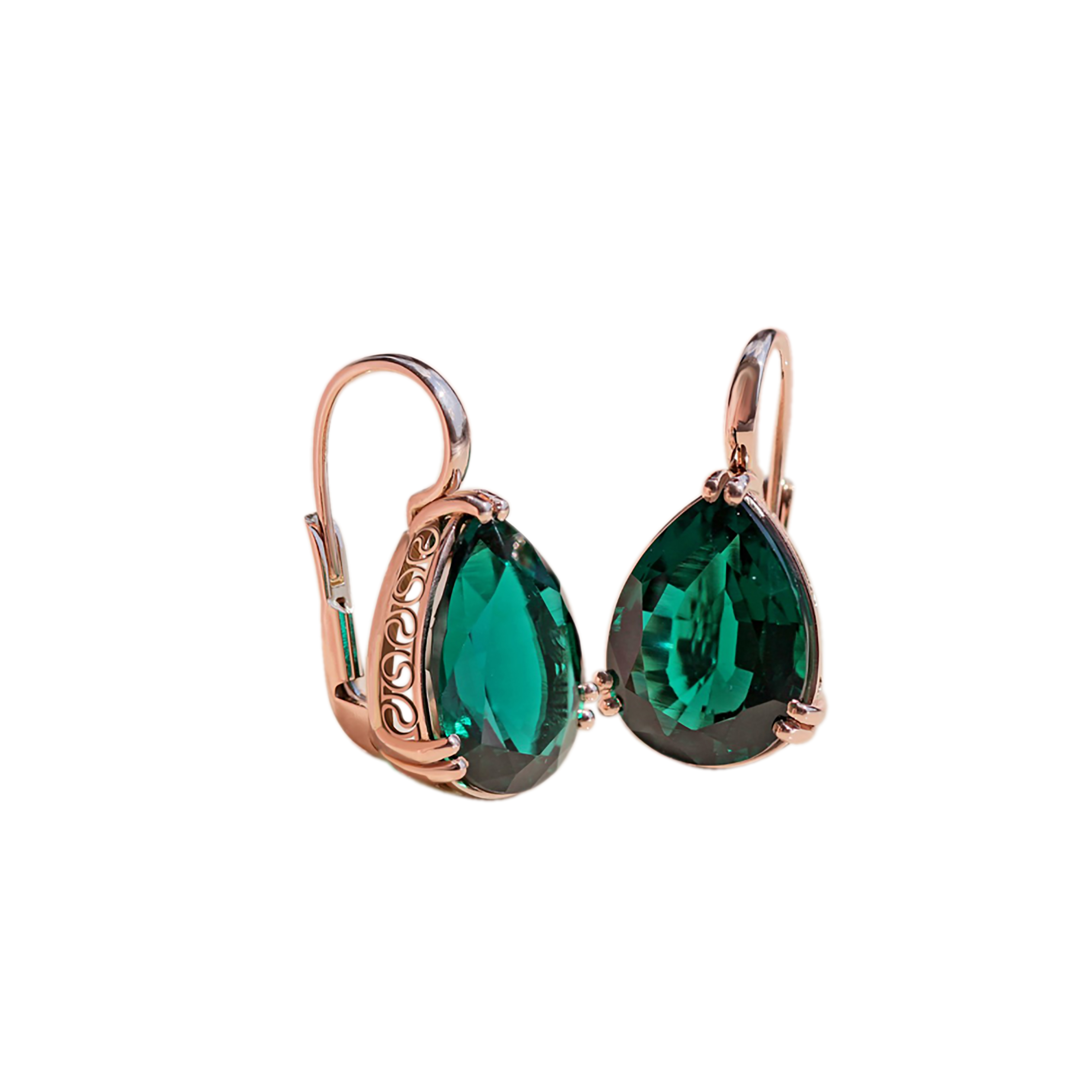 EMERALD TEARS EARRINGS 