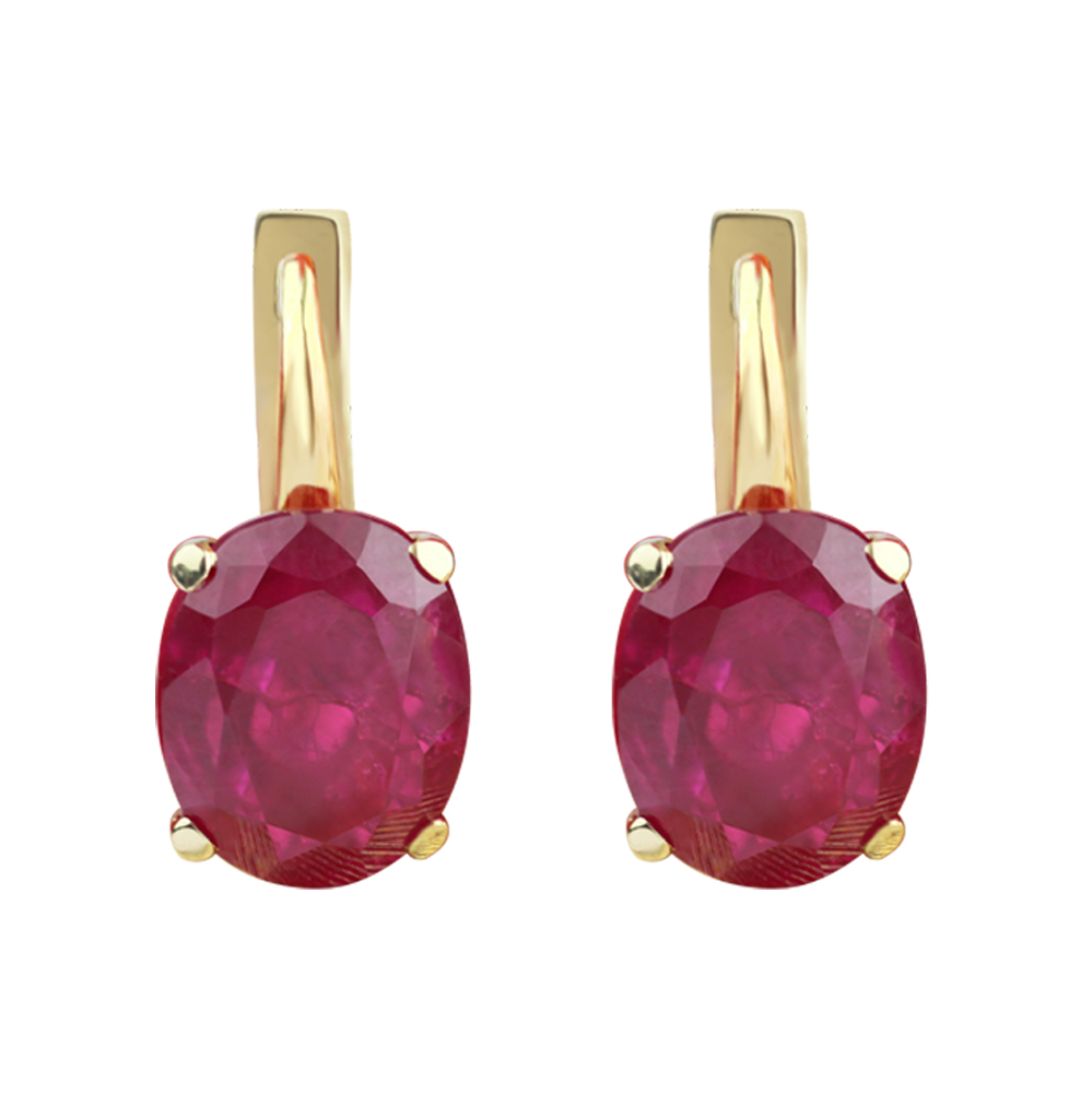 RUBY CLASSIC YELLOW GOLD EARRINGS