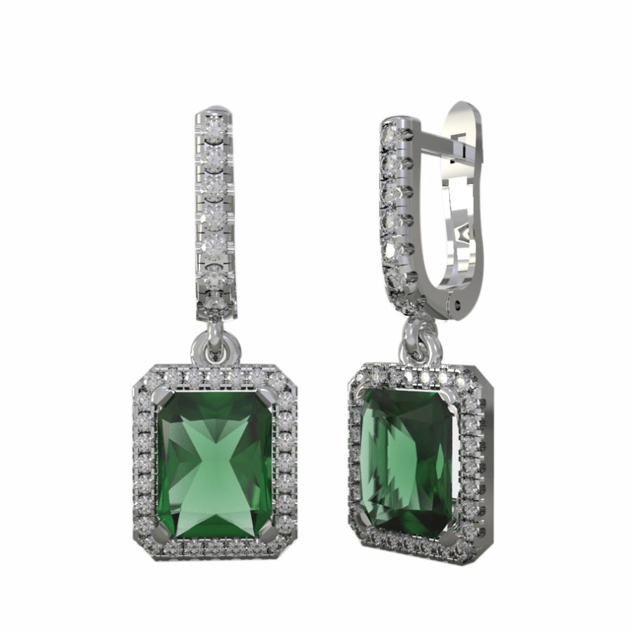 EMERALD HALO WHITE GOLD