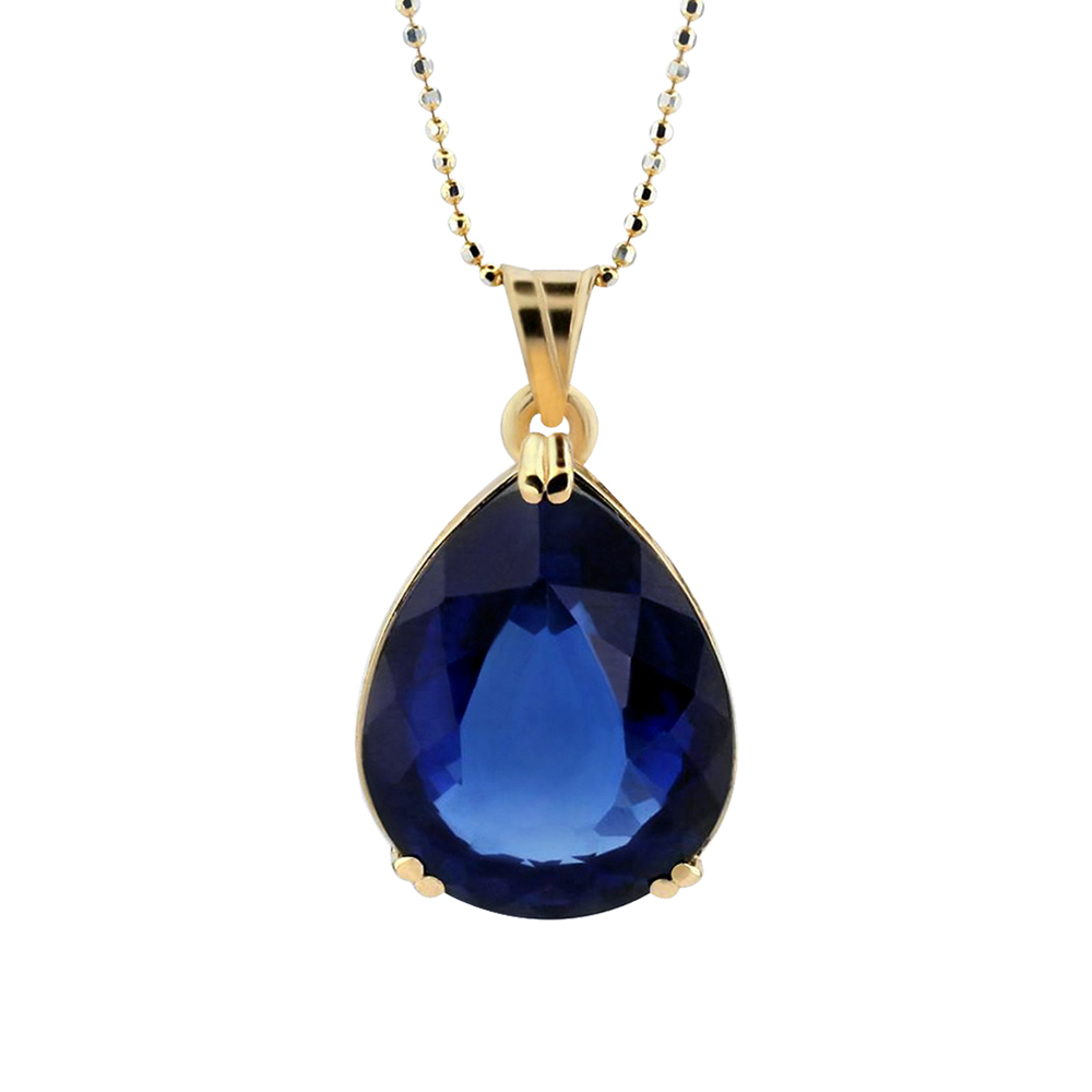 SAPPHIRE PEAR SHAPE PENDANT