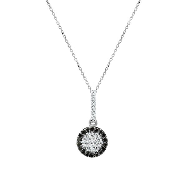 ROUND PAVE DROP PENDANT