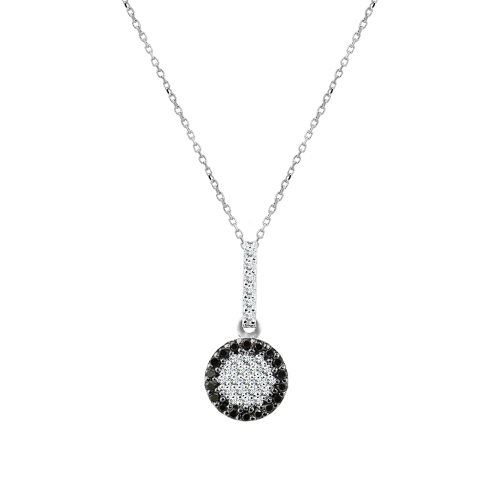 ROUND PAVE DROP PENDANT 