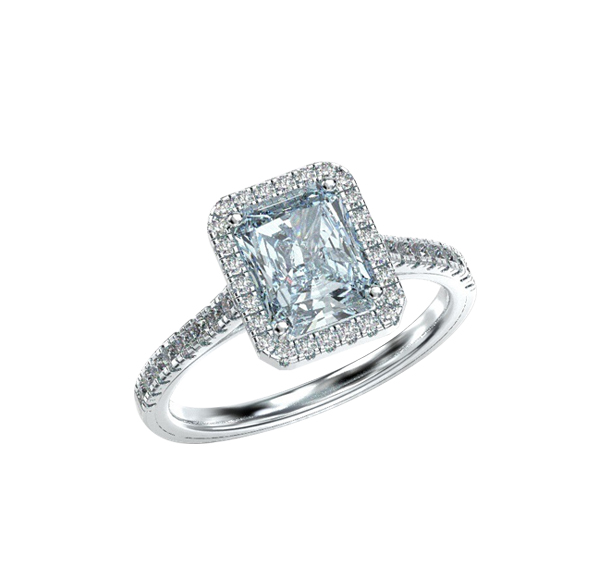 EMERALD PAVE SOLITAIRE